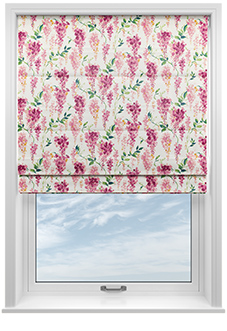 Wisteria Silk, Rosewood - Twist&Fit Roman Blind